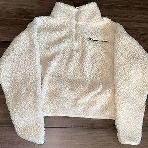 Champion Cropped Fleece Sweater- Size Medium